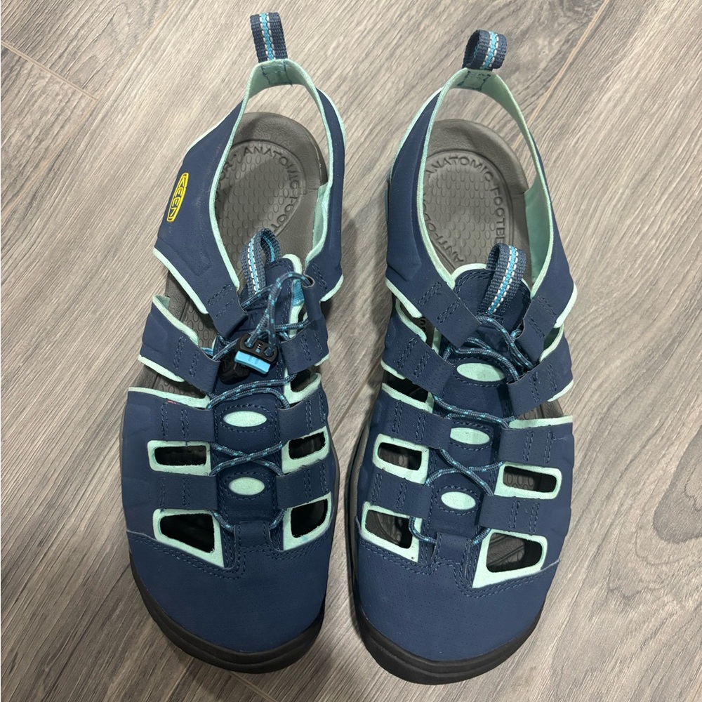Keen Navy and Mint Closed-Toe Sport Sandals